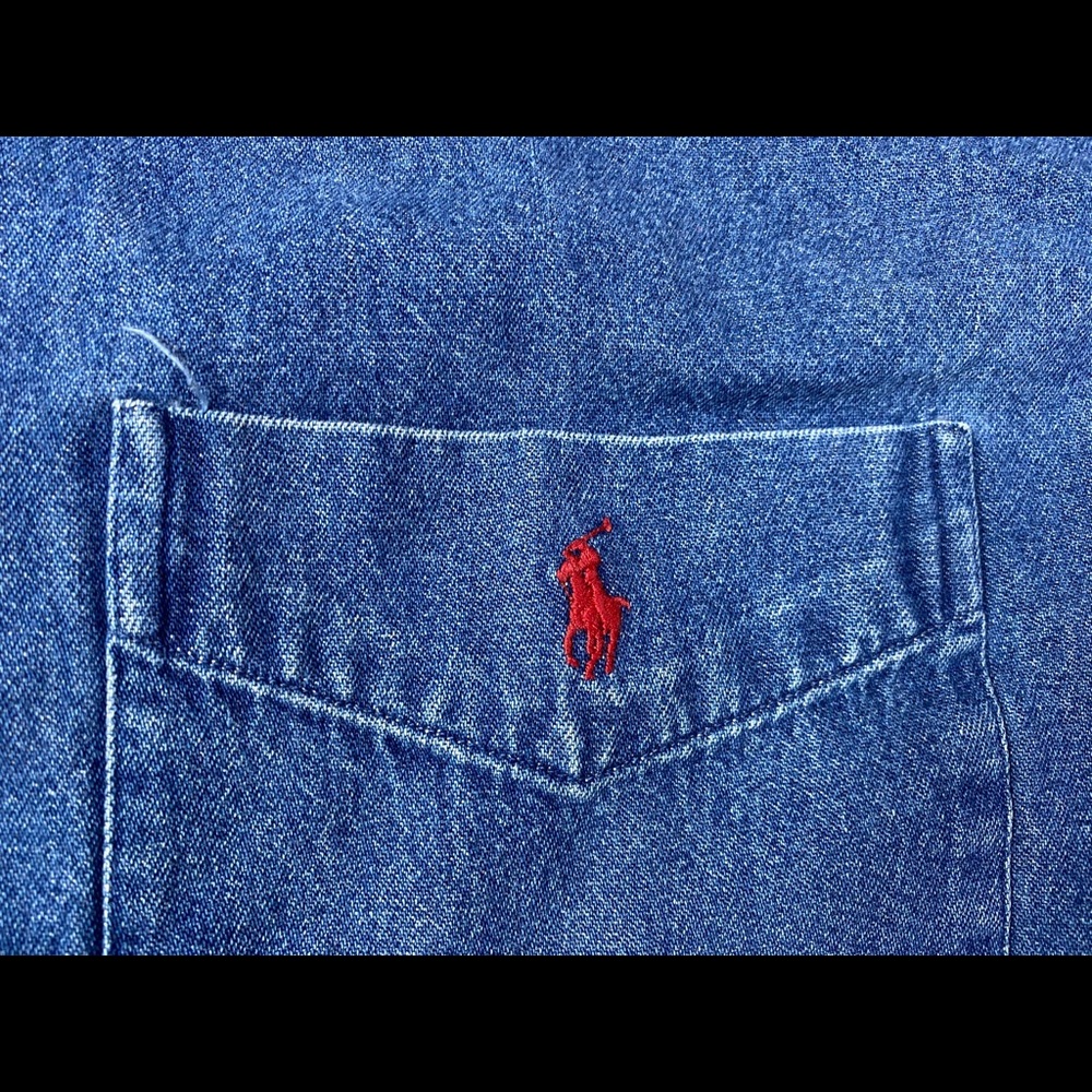 SOLD! Vintage Ralph Lauren jean button down - Picture 3 of 4